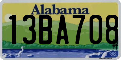AL license plate 13BA708