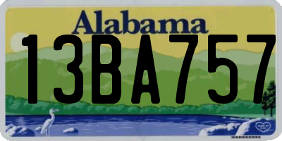 AL license plate 13BA757