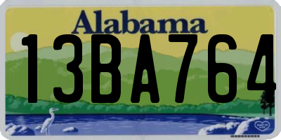 AL license plate 13BA764