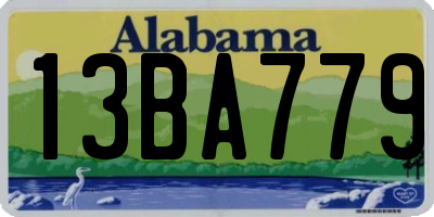 AL license plate 13BA779