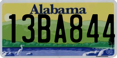 AL license plate 13BA844