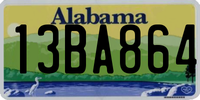 AL license plate 13BA864