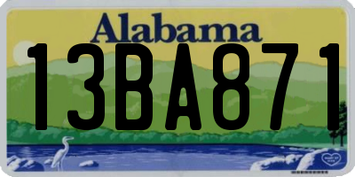 AL license plate 13BA871