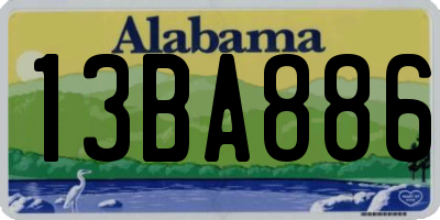 AL license plate 13BA886
