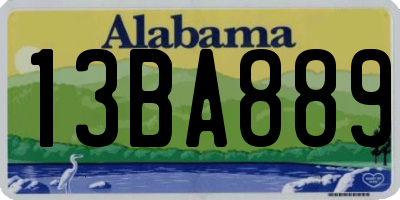 AL license plate 13BA889