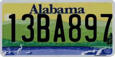 AL license plate 13BA897
