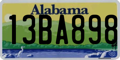 AL license plate 13BA898