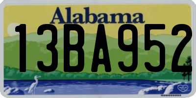 AL license plate 13BA952