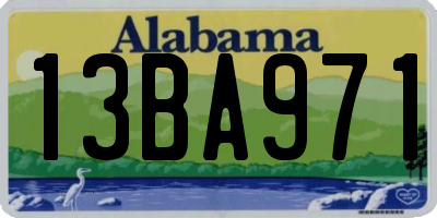 AL license plate 13BA971
