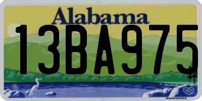 AL license plate 13BA975