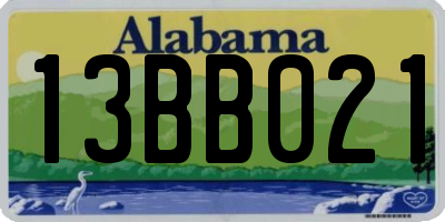 AL license plate 13BB021