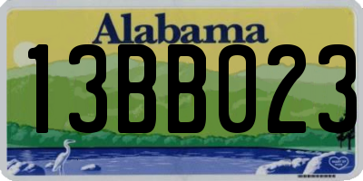 AL license plate 13BB023