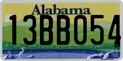AL license plate 13BB054