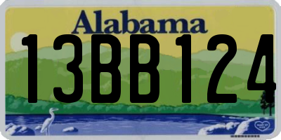 AL license plate 13BB124