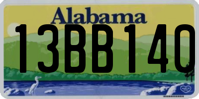 AL license plate 13BB140