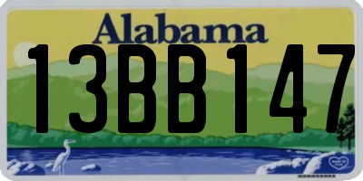 AL license plate 13BB147