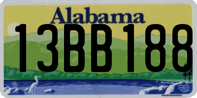 AL license plate 13BB188