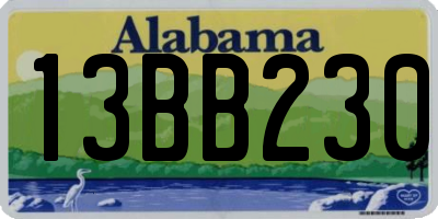AL license plate 13BB230