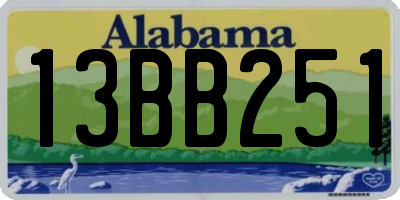AL license plate 13BB251