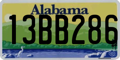 AL license plate 13BB286