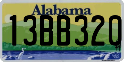 AL license plate 13BB320