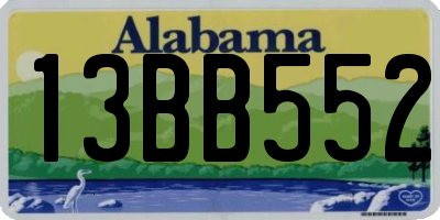 AL license plate 13BB552