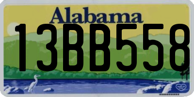 AL license plate 13BB558
