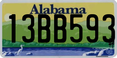 AL license plate 13BB593