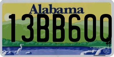 AL license plate 13BB600