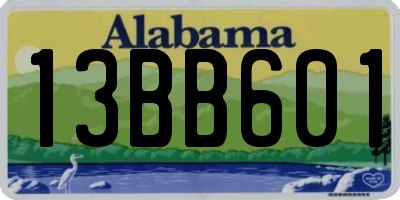 AL license plate 13BB601