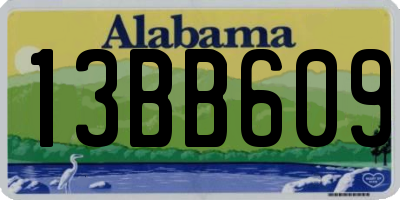 AL license plate 13BB609