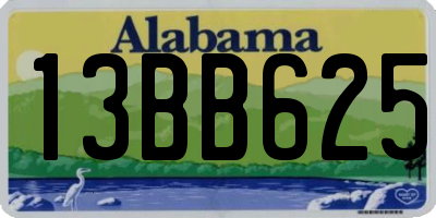 AL license plate 13BB625
