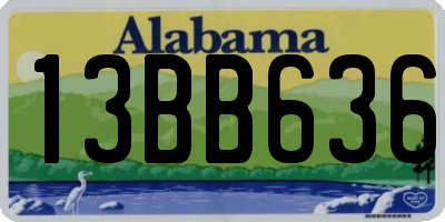 AL license plate 13BB636