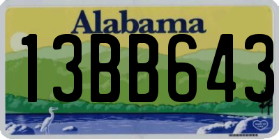 AL license plate 13BB643