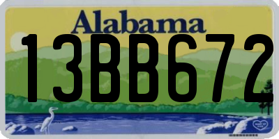 AL license plate 13BB672
