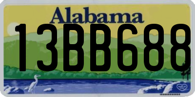 AL license plate 13BB688