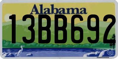 AL license plate 13BB692