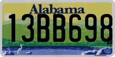 AL license plate 13BB698