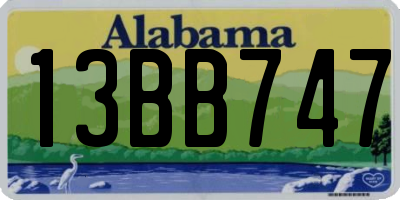 AL license plate 13BB747