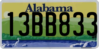 AL license plate 13BB833
