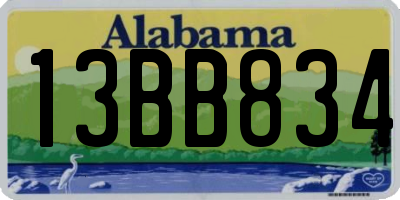 AL license plate 13BB834