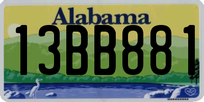 AL license plate 13BB881