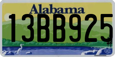 AL license plate 13BB925