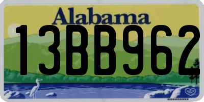 AL license plate 13BB962