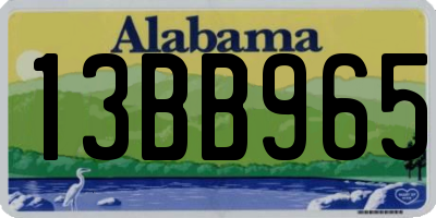 AL license plate 13BB965