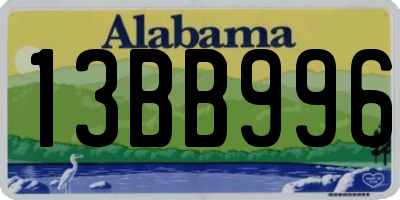 AL license plate 13BB996