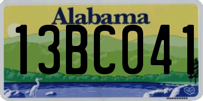 AL license plate 13BC041