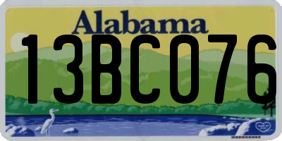 AL license plate 13BC076