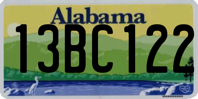 AL license plate 13BC122