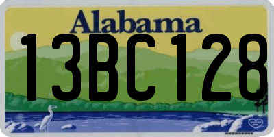 AL license plate 13BC128